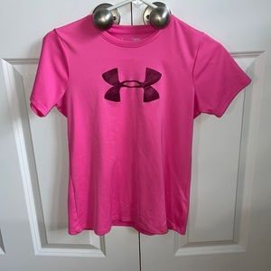 Pink Kids Under Armor Shirt